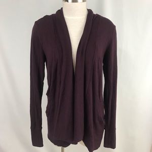 Athleta Drape Front Open Front Cardigan Sweater